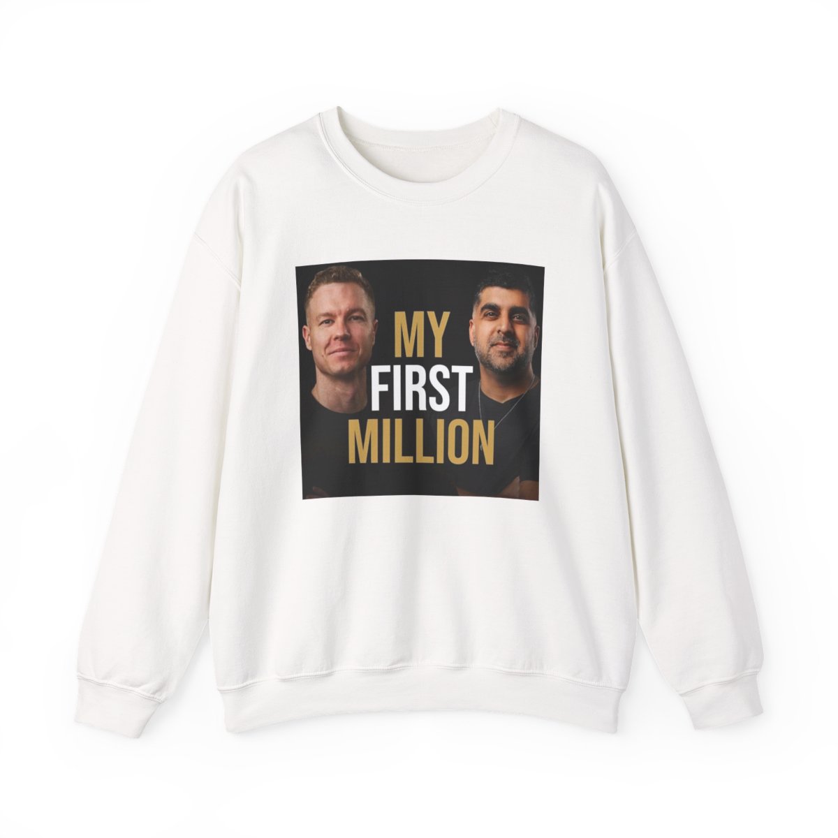 My First Million crewneck sweatshirt | Entrepreneur podcast graphic | My First Million Podcast - Official sweatshirts merchandise