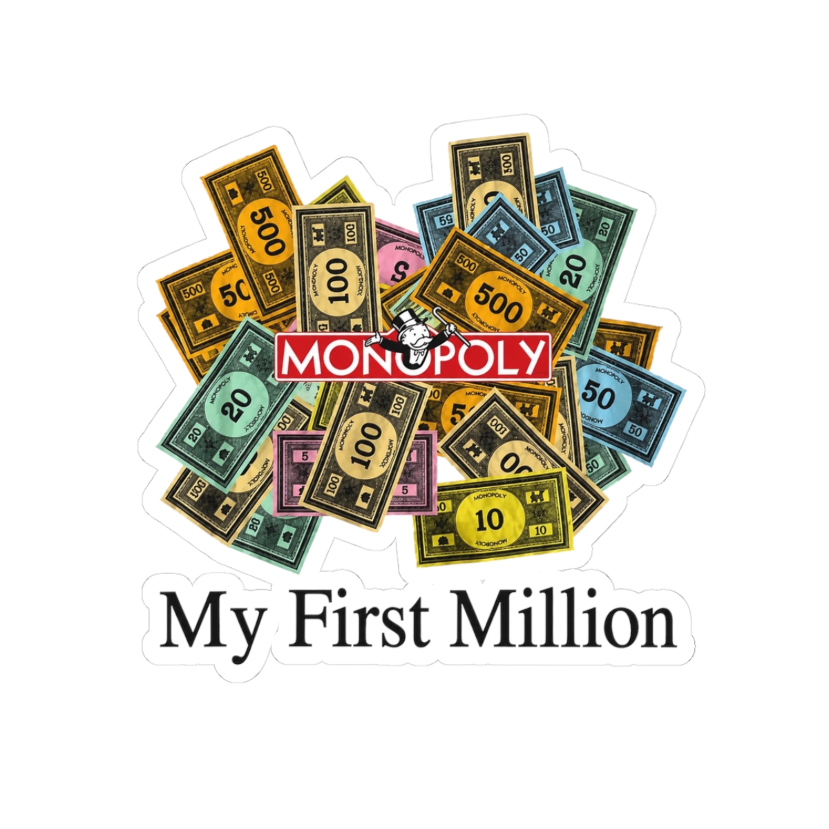 Manifest Cowboy My First Million Sticker - alternate angle 1, merchandise