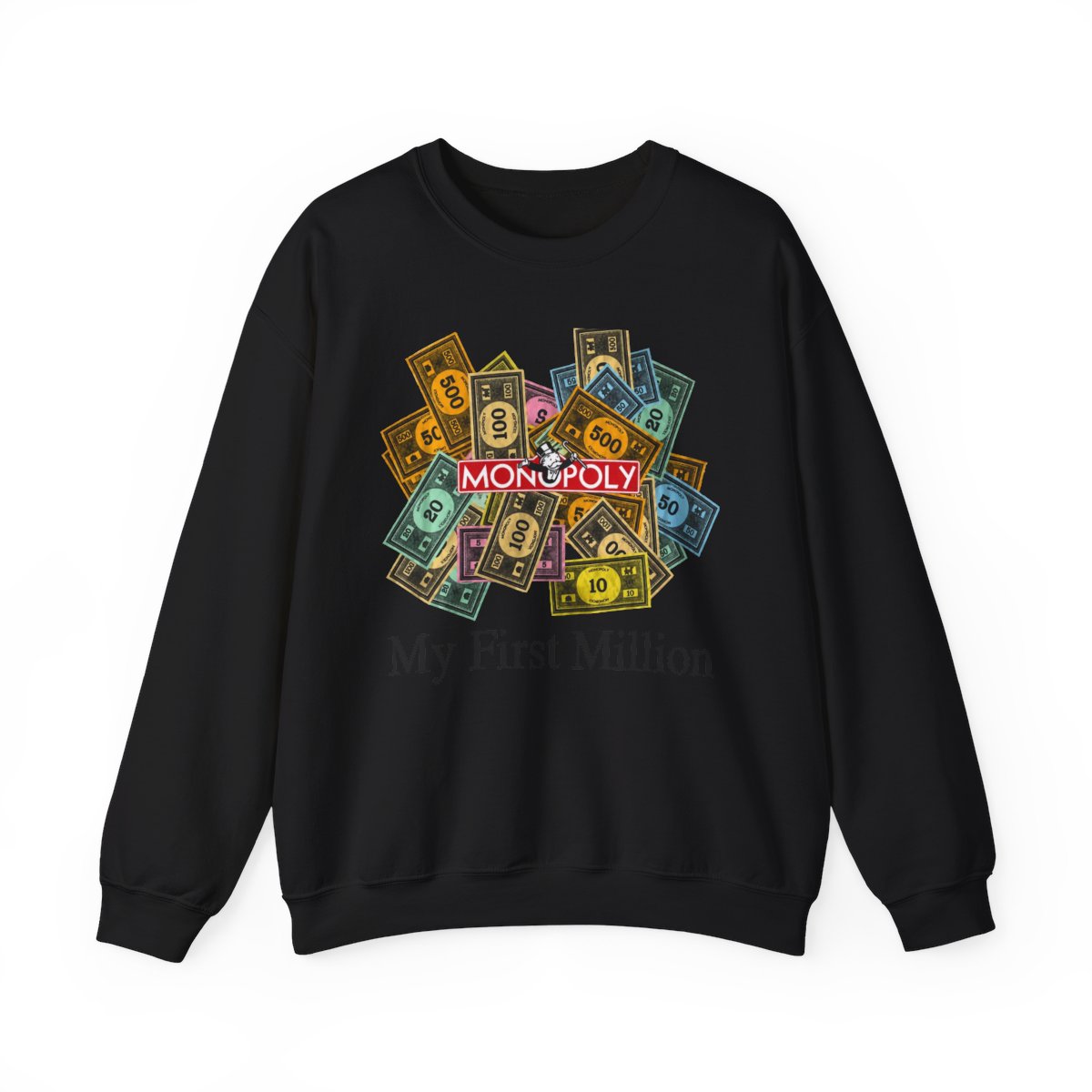 Monopoly Money My First Million Crewneck - Official Sweatshirts merchandise